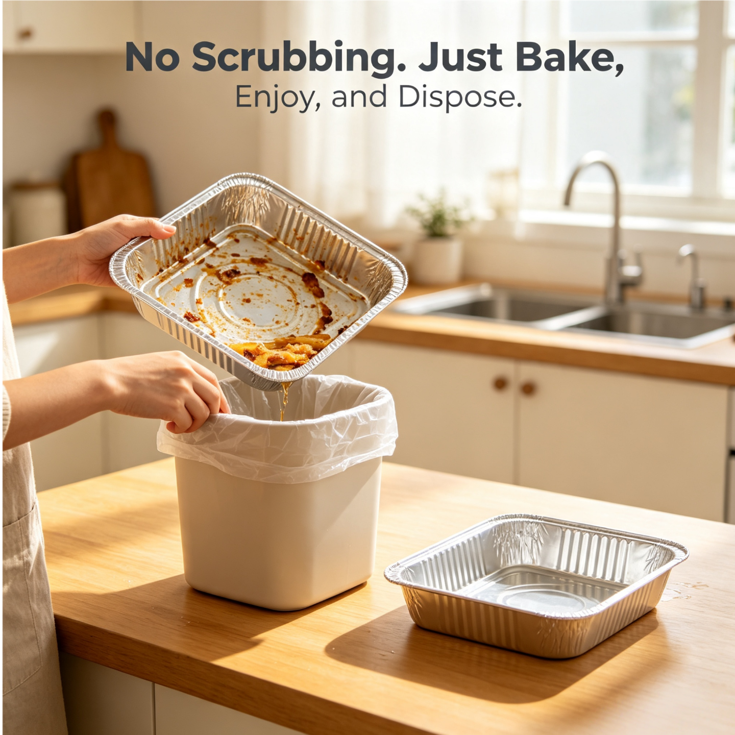 450ml Square Aluminum Foil Baking Pan – Disposable